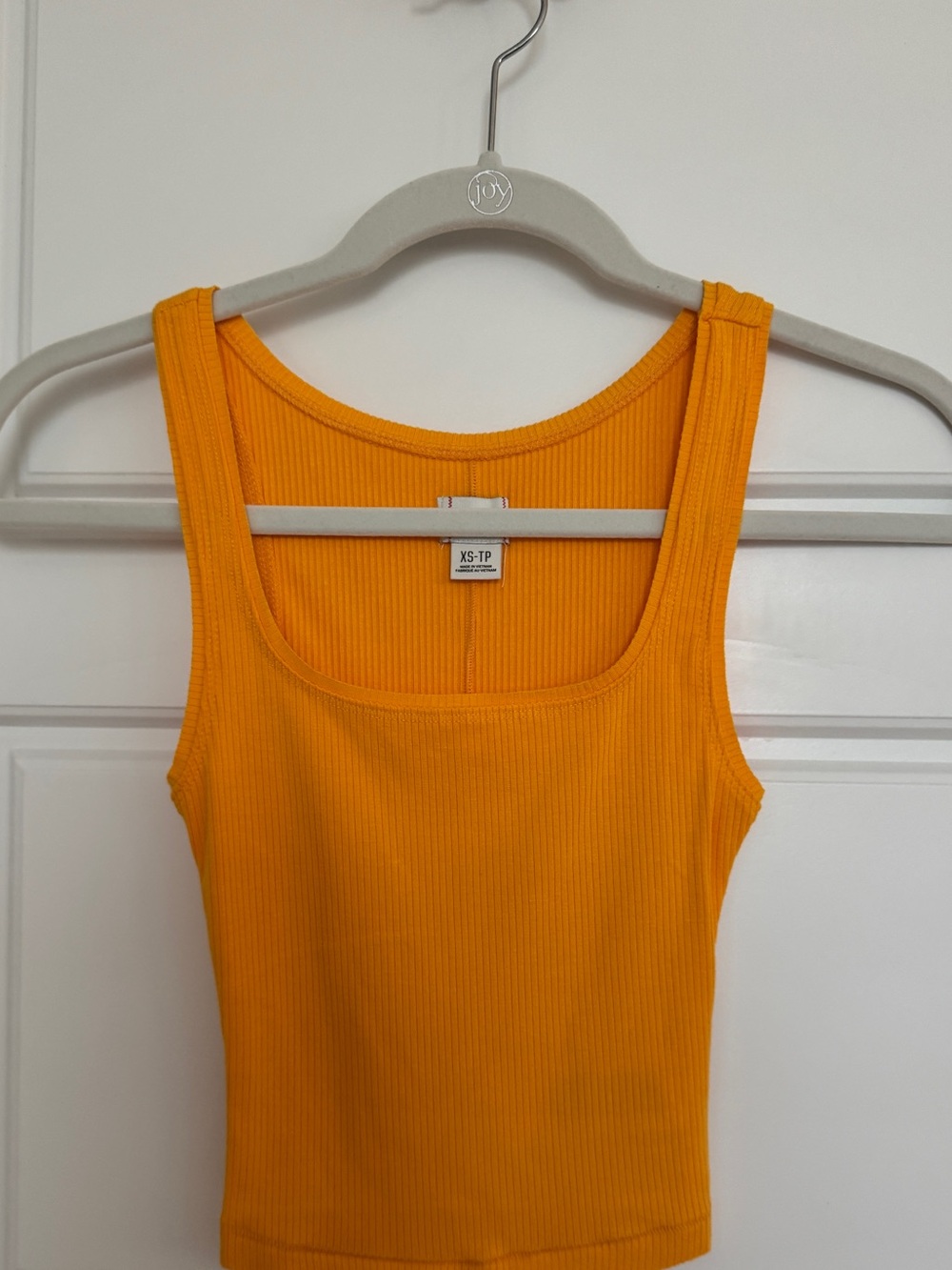 BDG Womens Size XS Ribbed Orange Knit Tank Top
